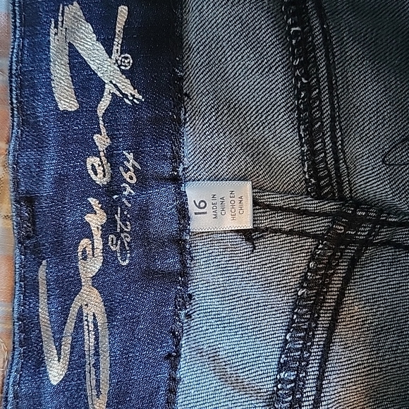 Seven7 Women's Tummyless High-rise Boot Jeans Size 16 - Picture 8 of 9